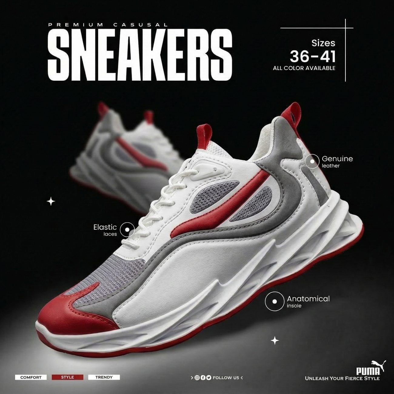AI ad creative, footwear product